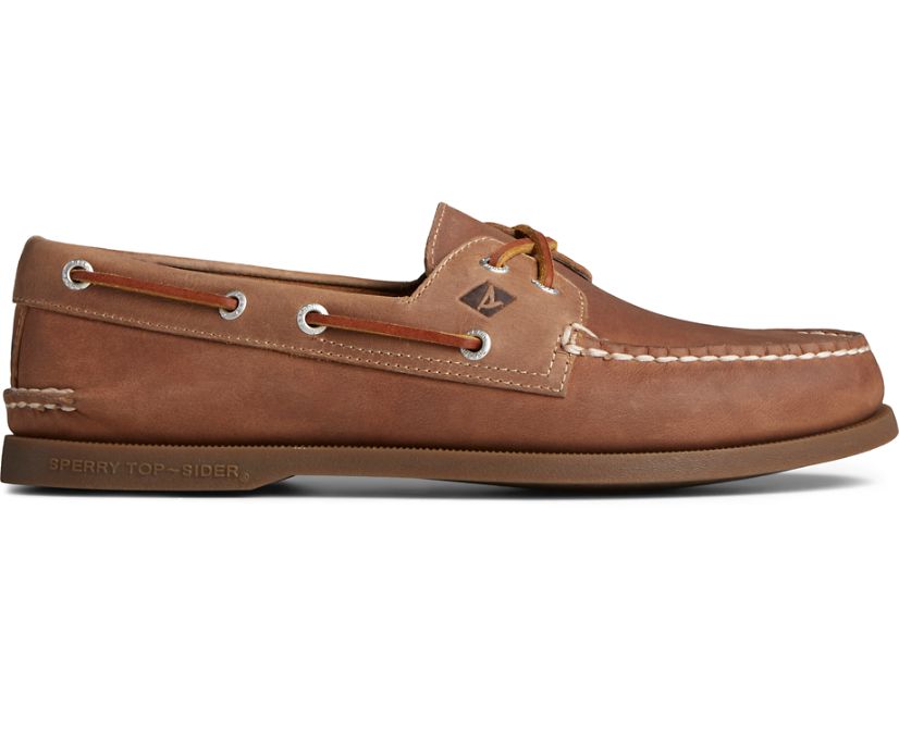 Sperry Authentic Original Cross Lace Collegiate Boat Shoes - Men's Boat Shoes - Brown [RM6104728] Sp